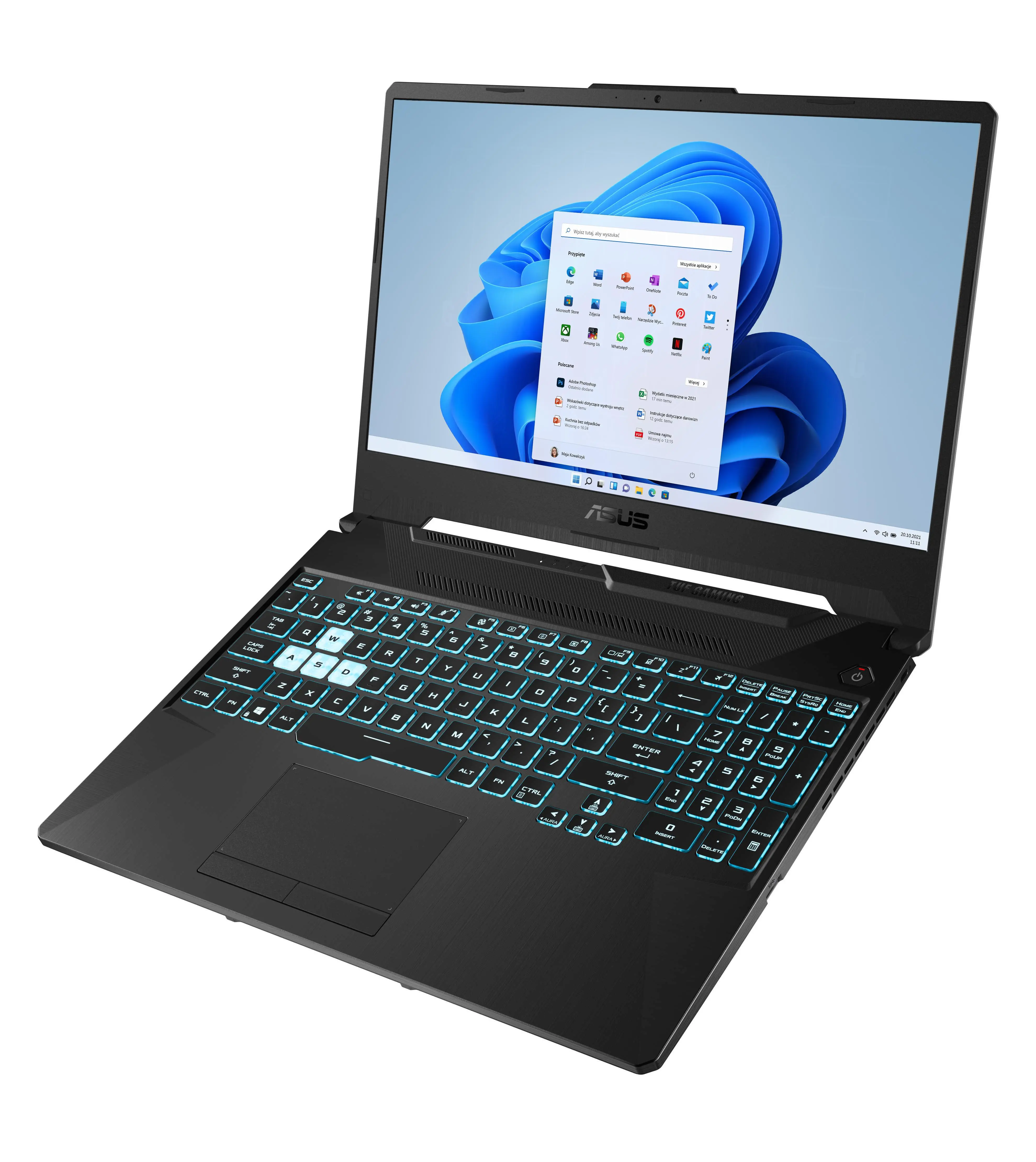 Laptop gamingowy ASUS TUF Gaming F15 FX506HE-HN012W 15,6" 144Hz i5-11400H 16GB RAM 512GB Dysk SSD RTX3050Ti Win11 Czarny