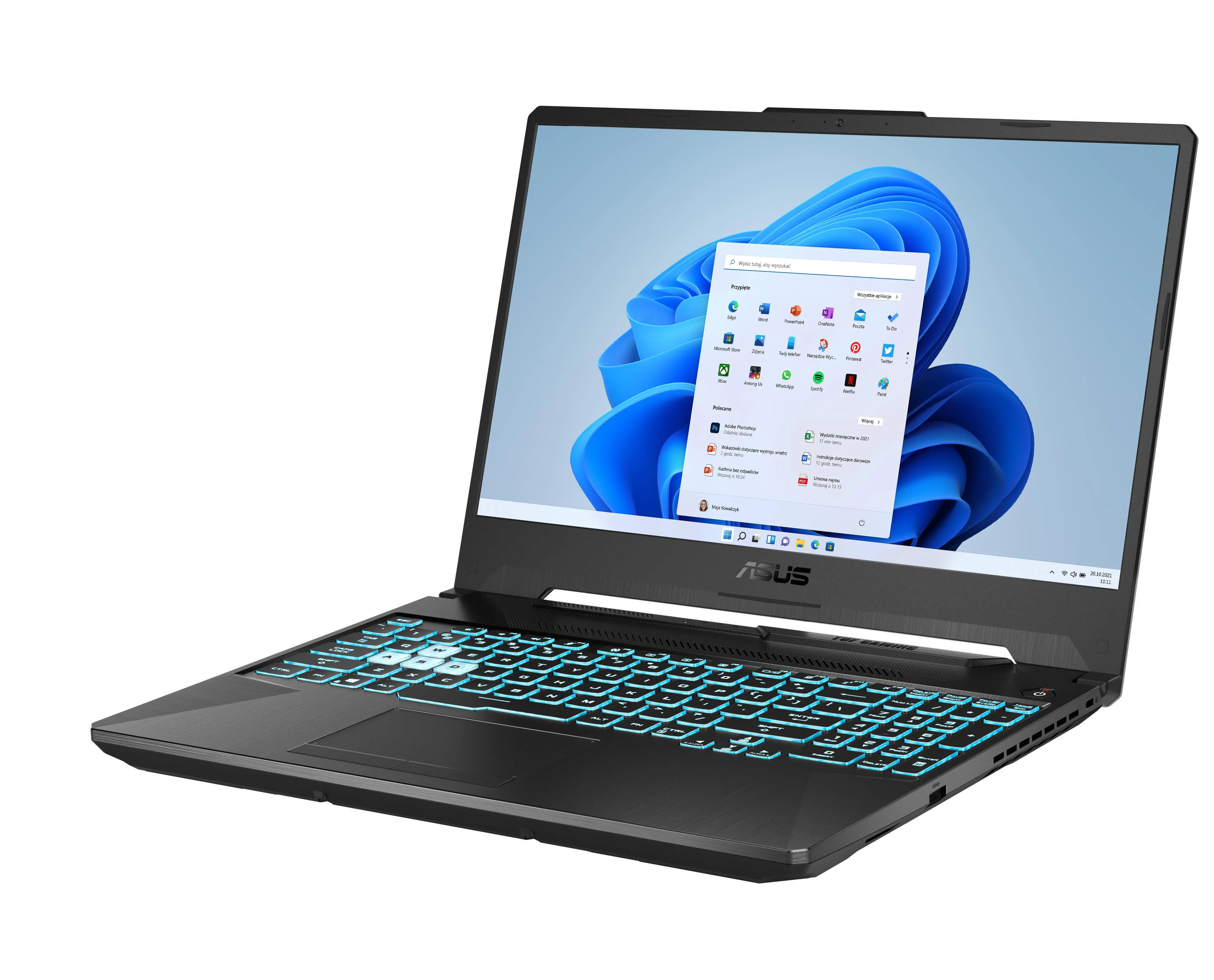 Laptop gamingowy ASUS TUF Gaming F15 FX506HE-HN012W 15,6" 144Hz i5-11400H 16GB RAM 512GB Dysk SSD RTX3050Ti Win11 Czarny