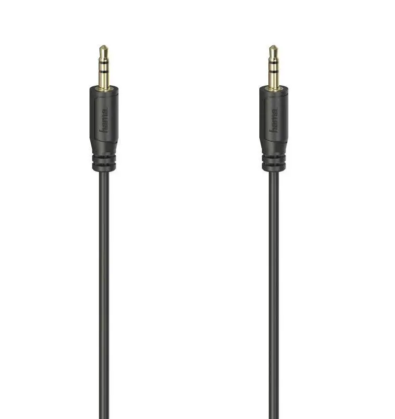 Kabel  audio Hama 00200725 jack 3,5mm 0,75m Czarny