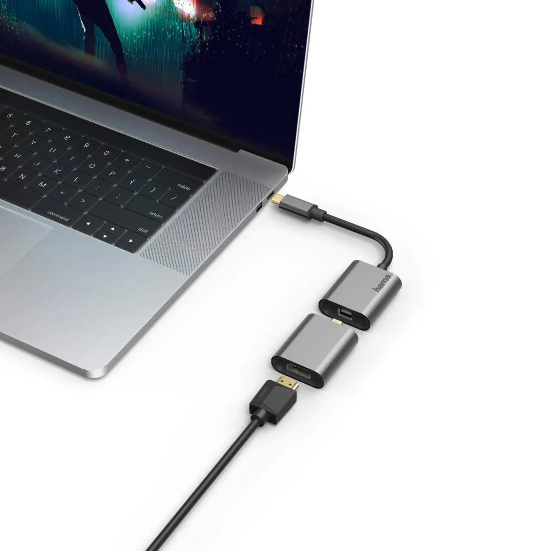 Adapter Hama 00200306 Premium USB-C - mini DP/HDMI/VGA