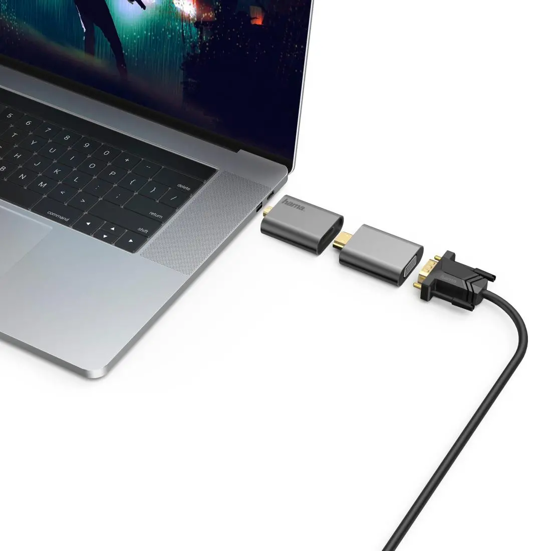 Adapter Hama 00200306 Premium USB-C - mini DP/HDMI/VGA