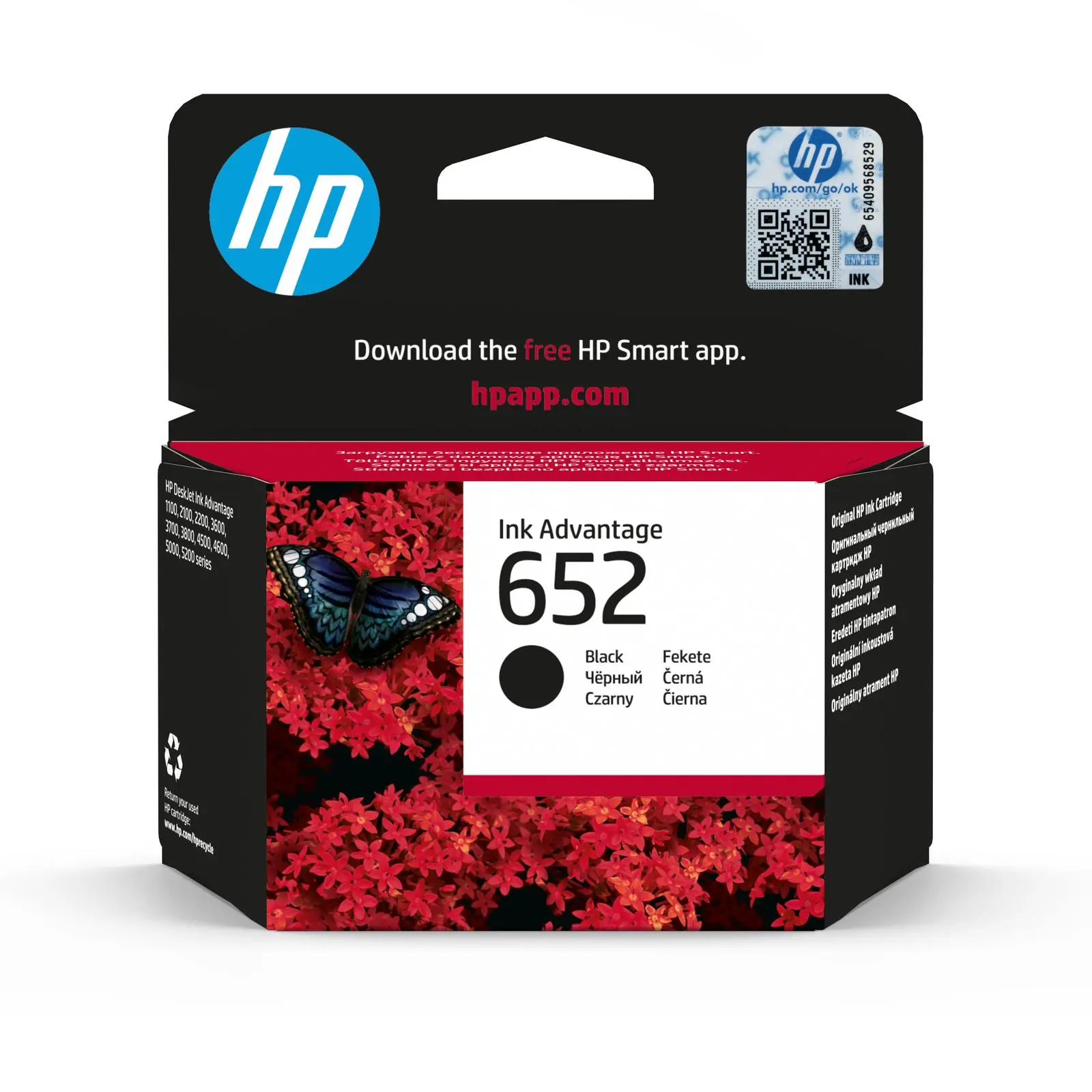 Tusz HP F6V25AE nr 652 Czarny 6 ml