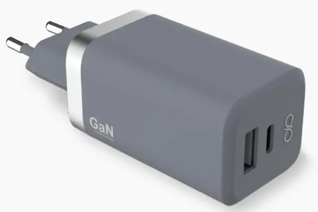 Ładowarka sieciowa BigBen GaN 12+25W Szary