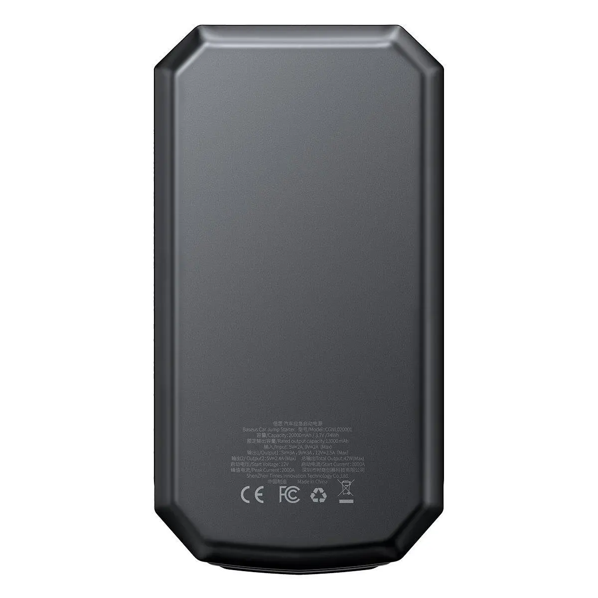 Powerbank Baseus CGNL020001 Super Energy Max Car Jump Starter 20000mAh 2000A USB Czarny
