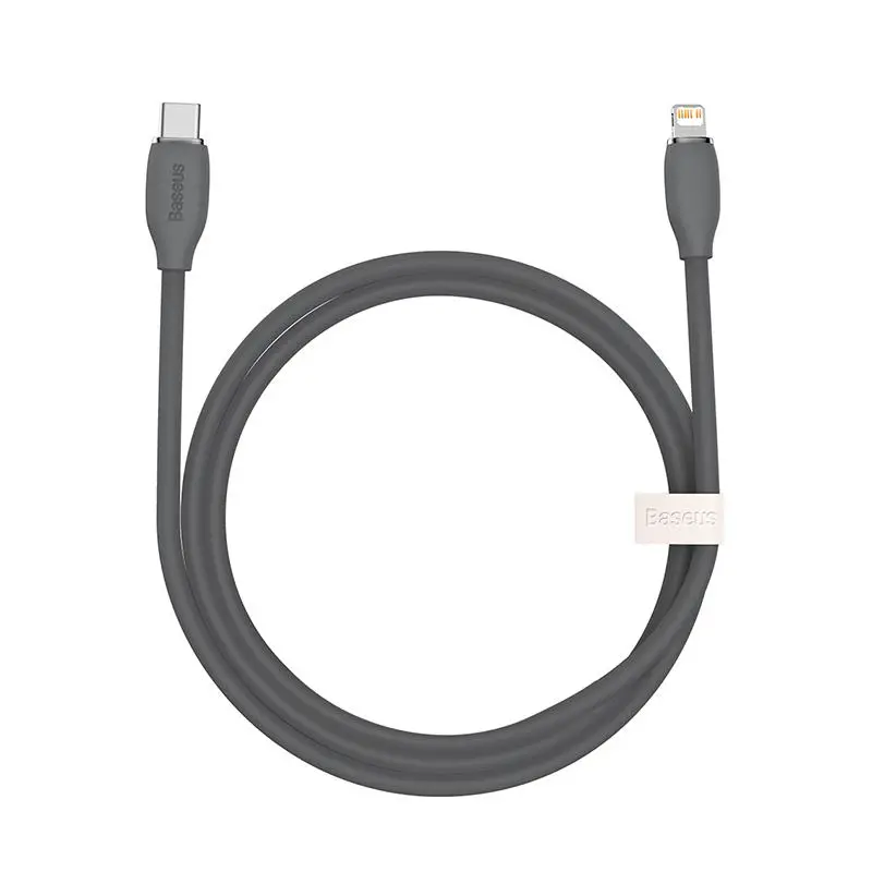 Kabel Baseus USB-C do Lightning Jelly 20W 1,2m Czarny
