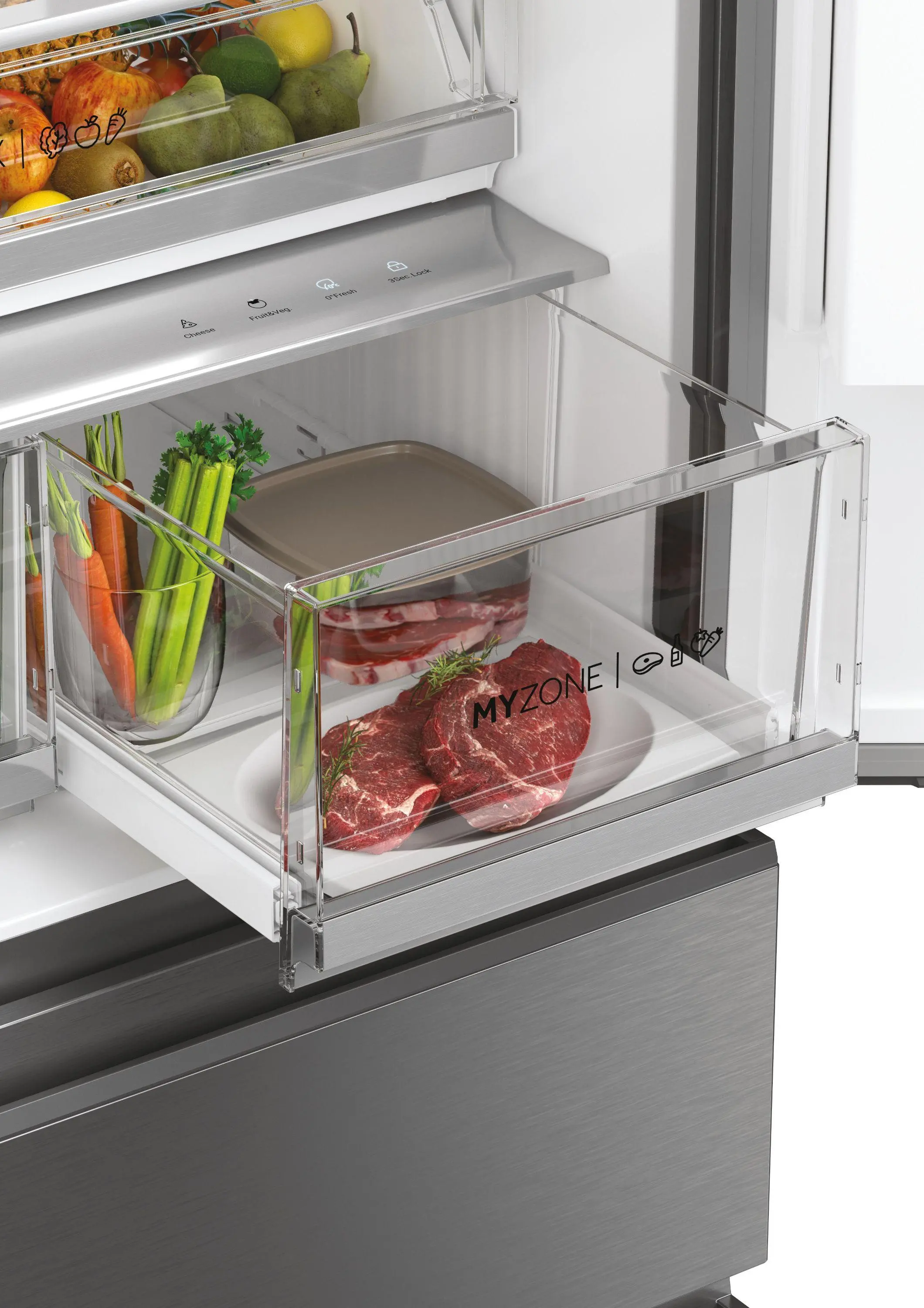 Lodówka Haier Seria 7 HFW7819EWMP Pełny No Frost 192,5cm Dystrybutor wody Zdalne sterowanie Inox