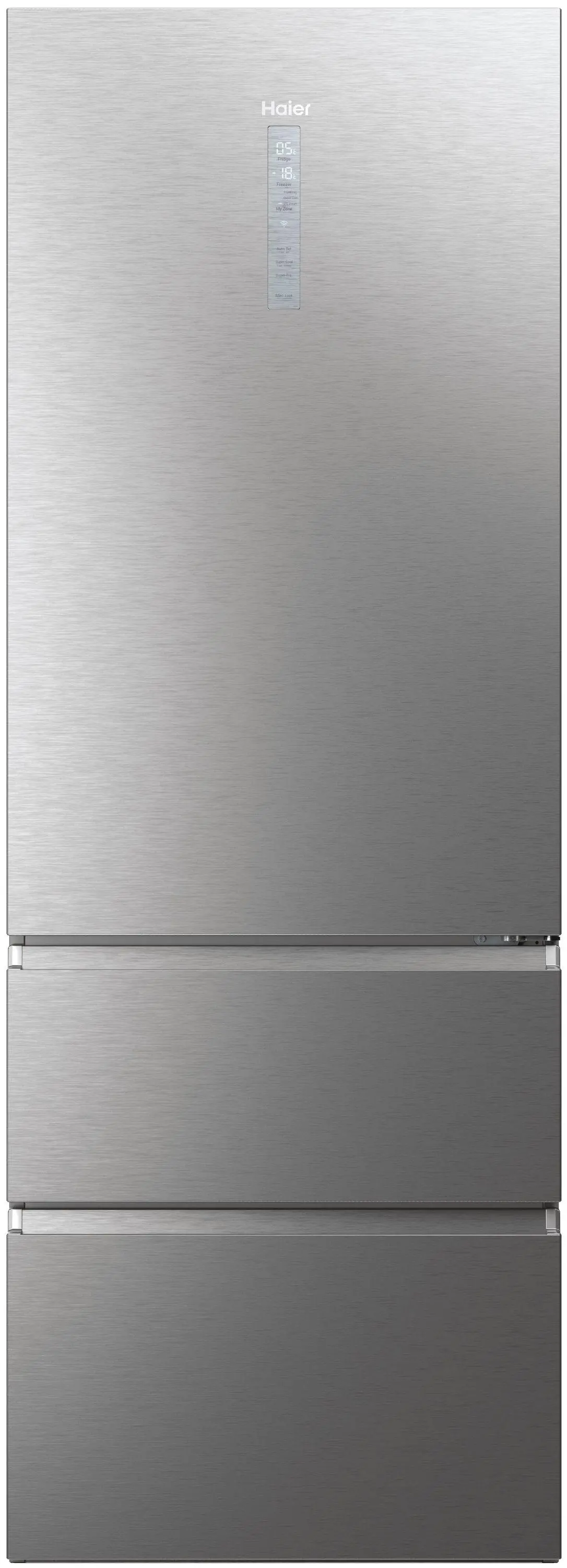 Lodówka Haier Seria 7 HTW7720ENMP Pełny No Frost 200,6cm Szuflada z kontrolą wilgotności Zdalne sterowanie Inox