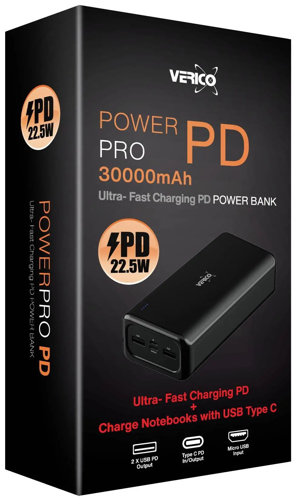 Powerbank Verico 4PW-PDDBK1-NN Power Pro 30000mAh 22,5W Czarny