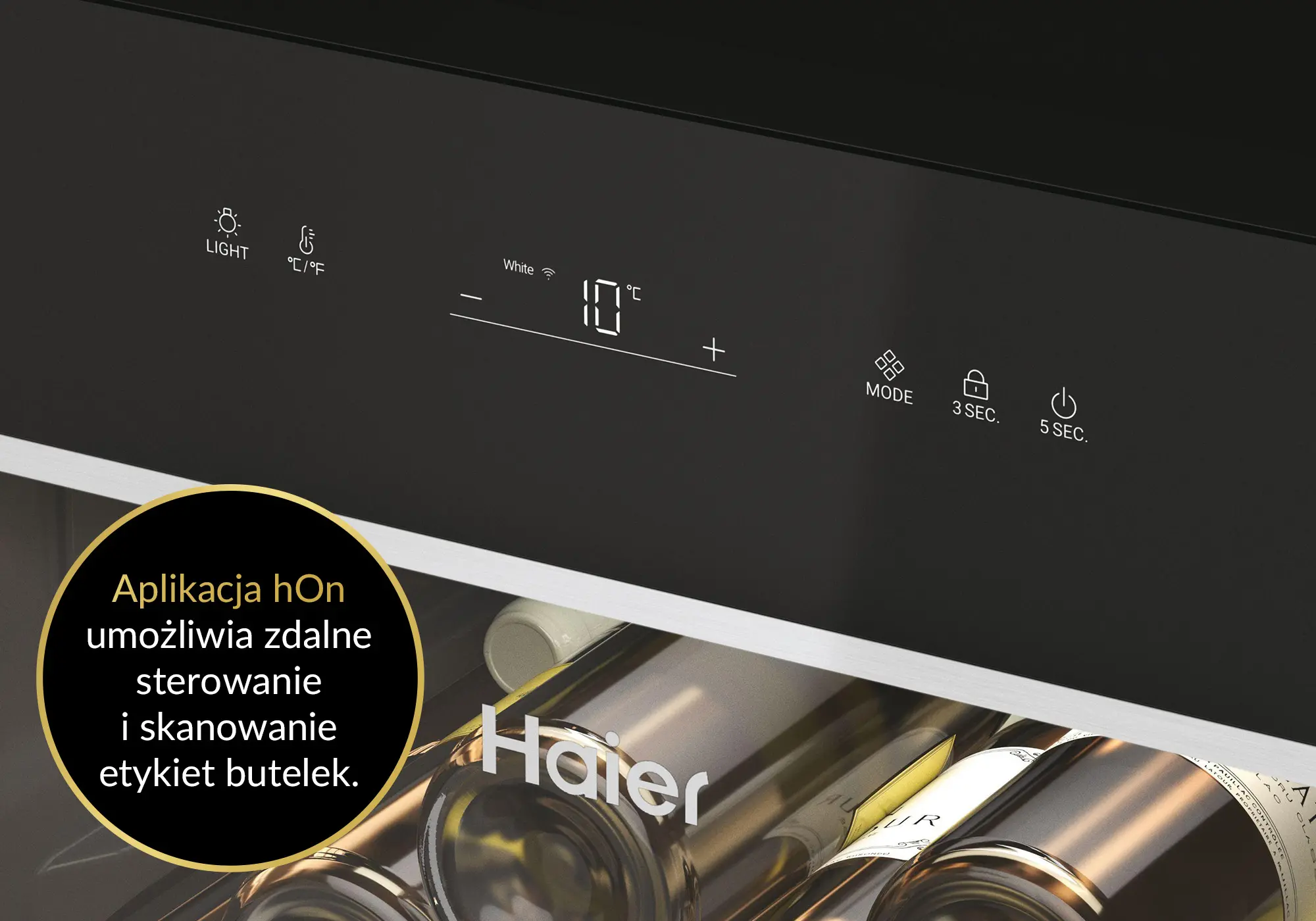 Chłodziarka do wina Haier Wine Bank Series 5 HWS247GGU1 247 miejsc na butelki