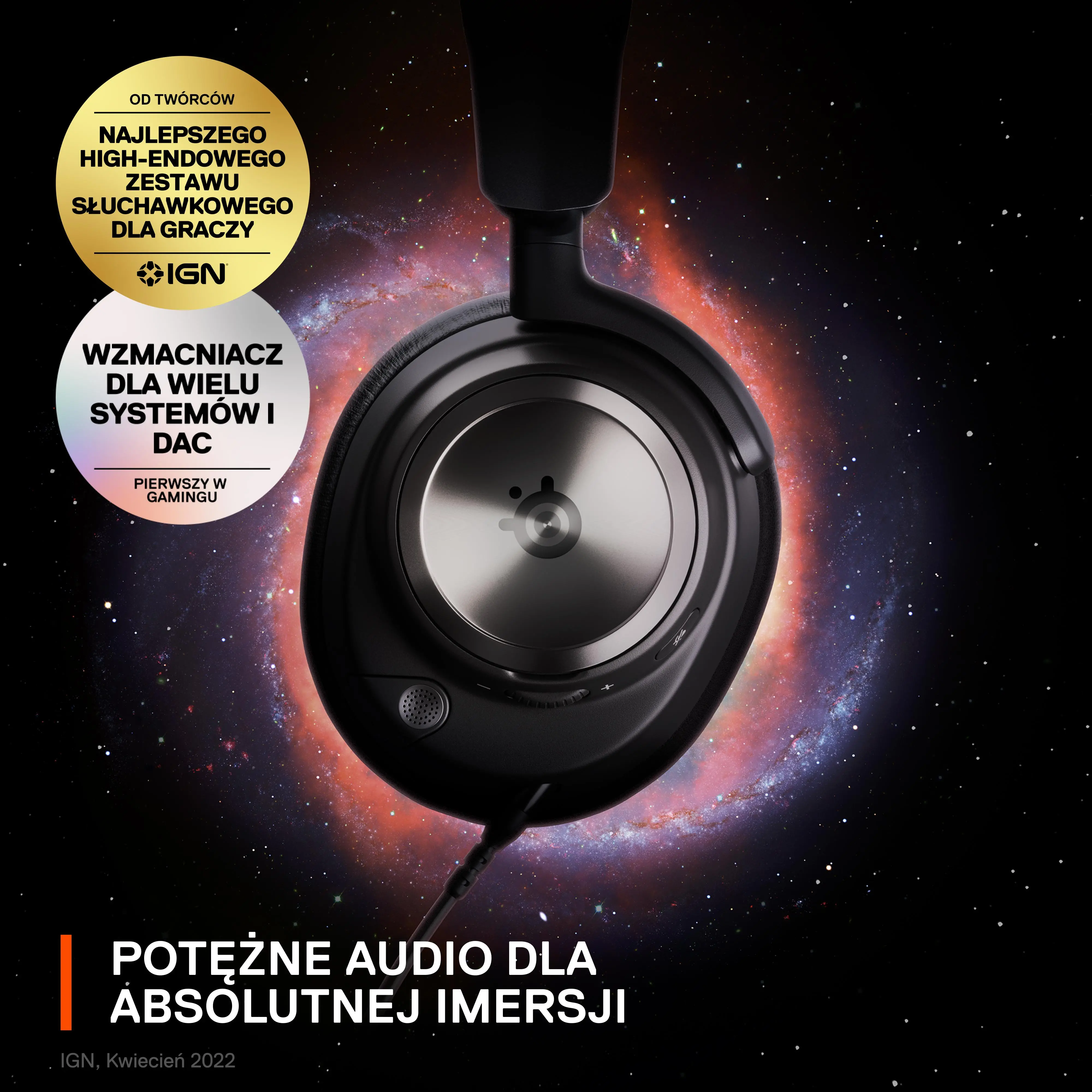 Słuchawki przewodowe z mikrofonem SteelSeries Arctis Nova Pro Wired Nauszne Czarny