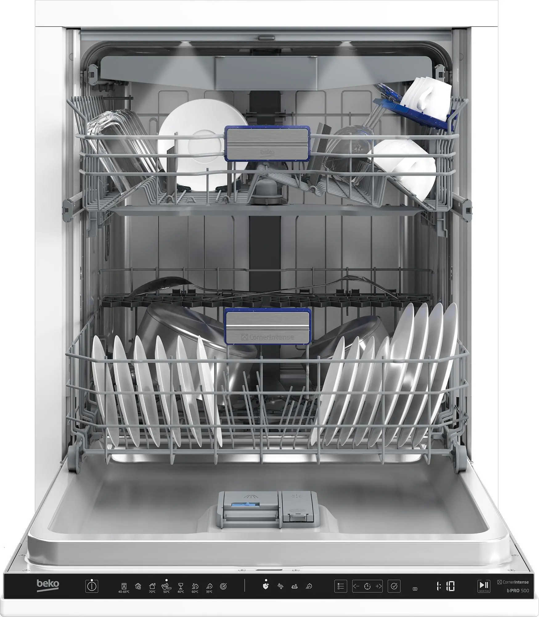 Zmywarka Beko bPro500 BDIN38647C 59,8cm Automatyczne otwieranie drzwi Szuflada na sztućce