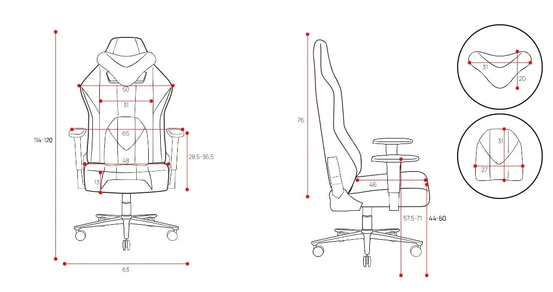 Fotel Diablo Chairs X-Player 2.0 Kids Size Dla dzieci do 120kg Skóra ECO Tkanina Karmazynowo-antracytowy