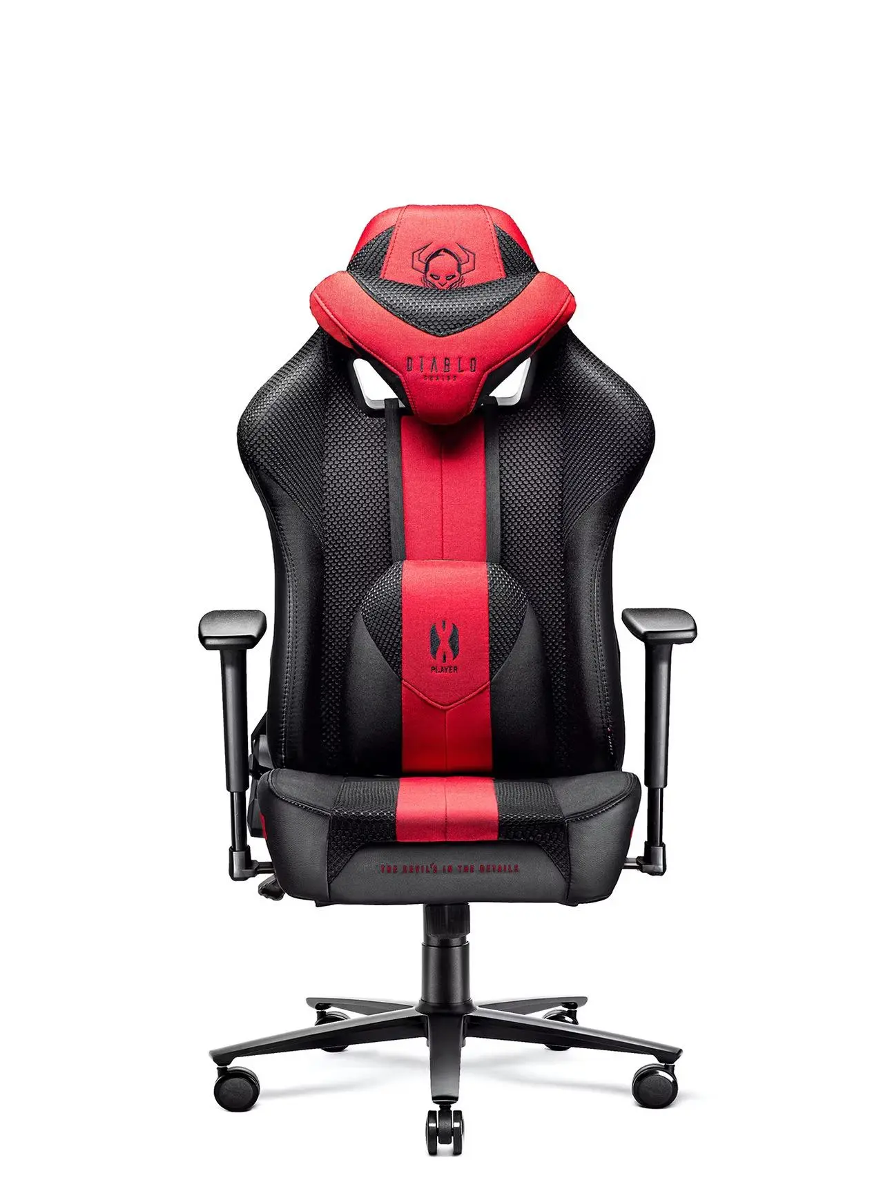 Fotel Diablo Chairs X-Player 2.0 Kids Size Dla dzieci do 120kg Skóra ECO Tkanina Karmazynowo-antracytowy