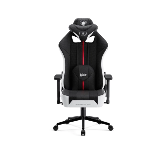 Fotel Diablo Chairs X-Player 2.0 Kido Dla dzieci do 90kg Skóra ECO Tkanina Czarno-biały