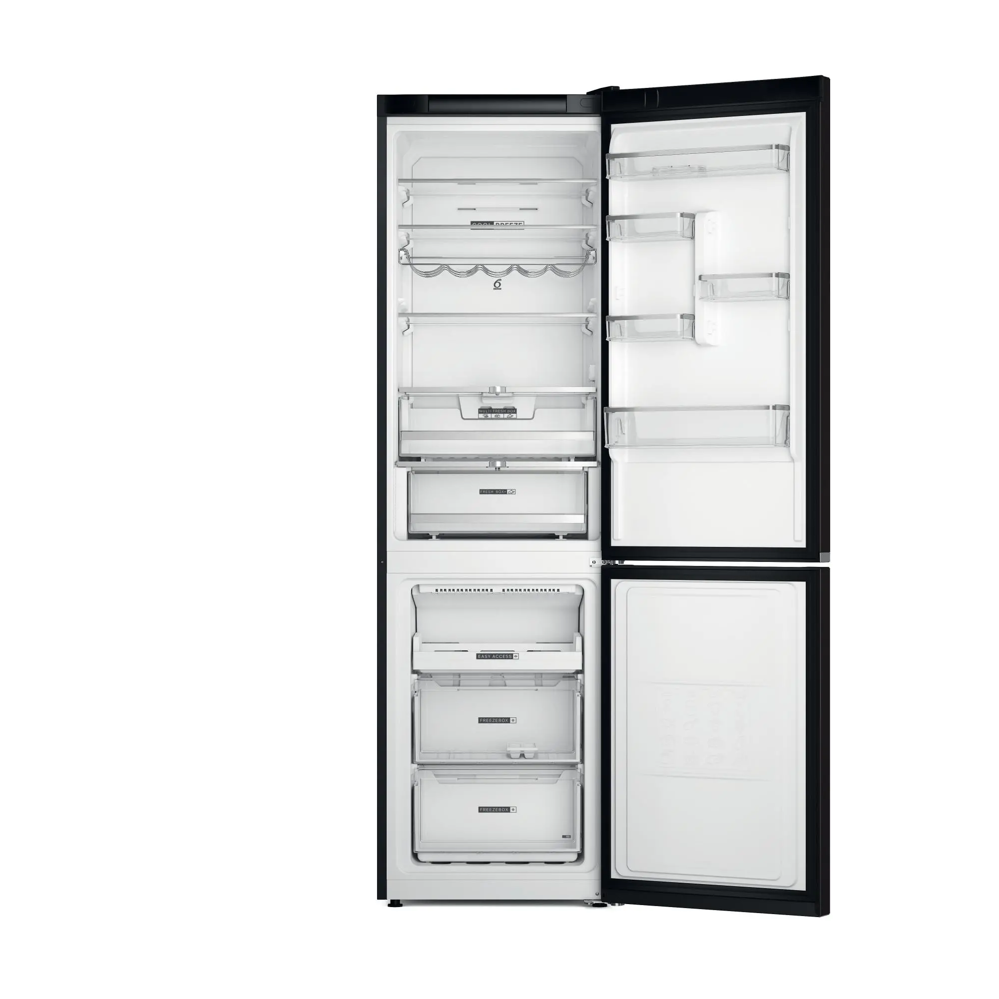 Lodówka Whirlpool W7X 93T KS Pełny No Frost 202,7cm Szuflada z kontrolą wilgotności Czarny Inox