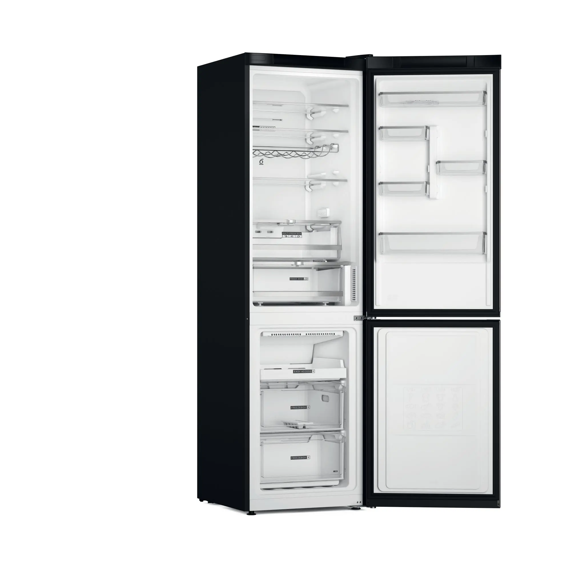 Lodówka Whirlpool W7X 93T KS Pełny No Frost 202,7cm Szuflada z kontrolą wilgotności Czarny Inox