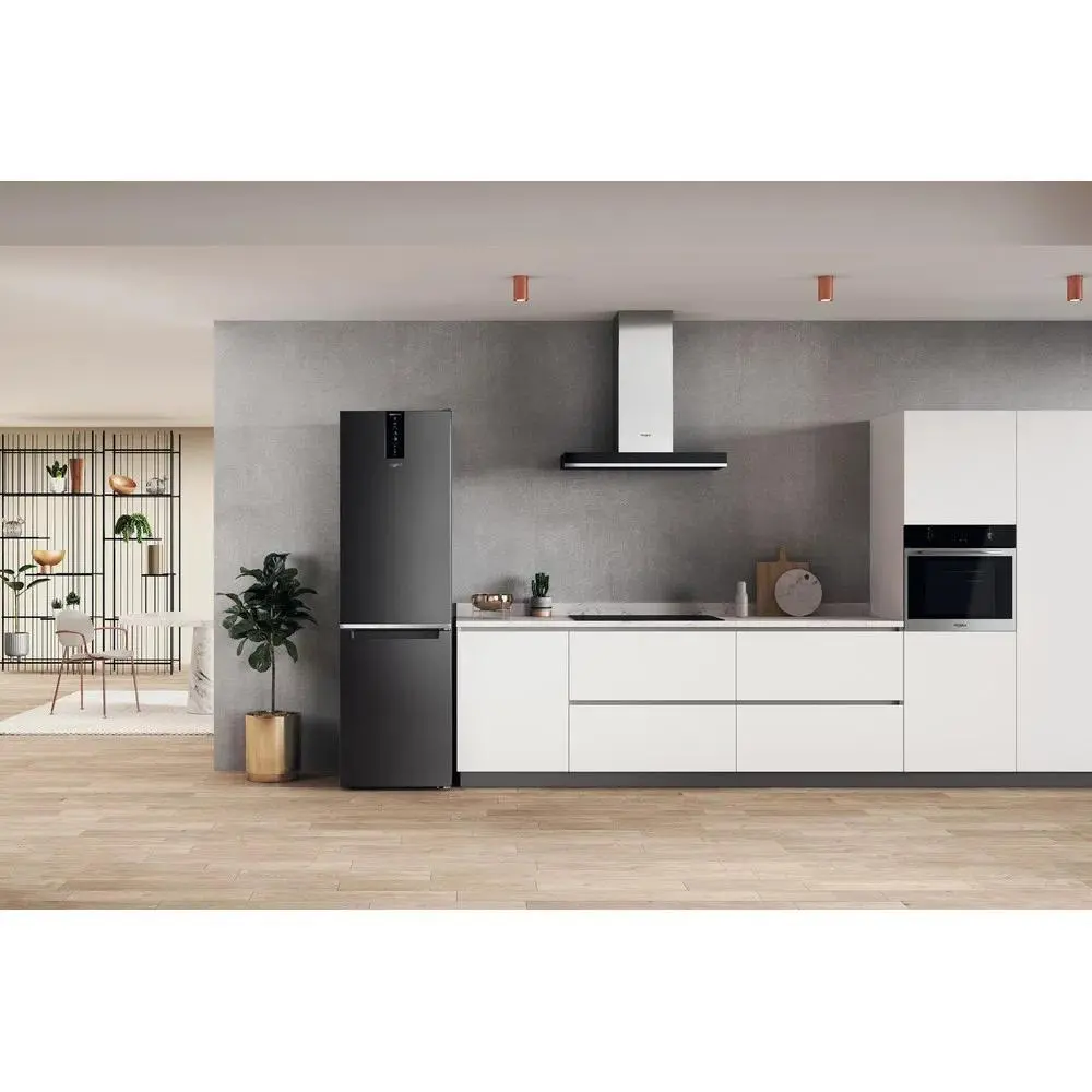 Lodówka Whirlpool W7X 93T KS Pełny No Frost 202,7cm Szuflada z kontrolą wilgotności Czarny Inox