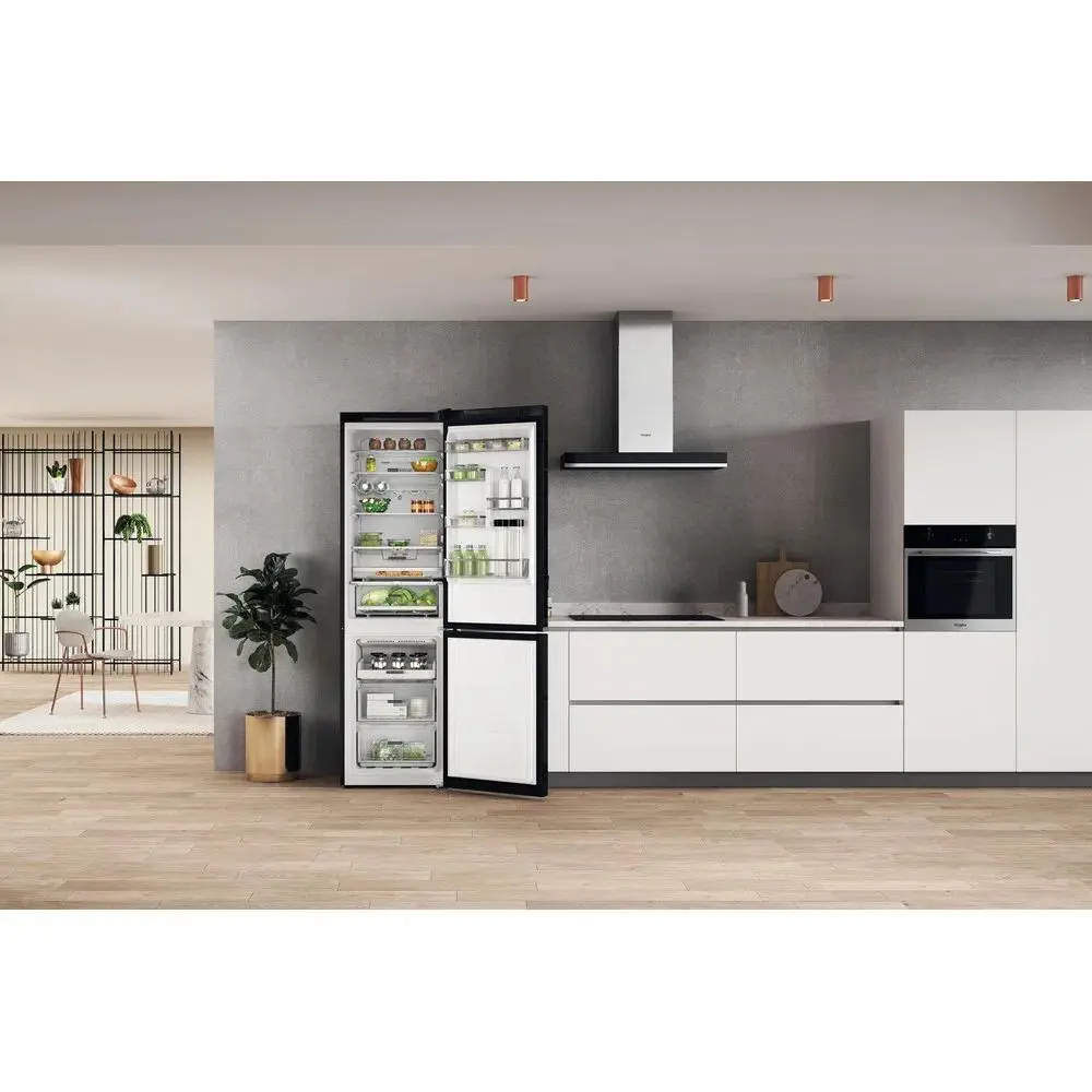 Lodówka Whirlpool W7X 93T KS Pełny No Frost 202,7cm Szuflada z kontrolą wilgotności Czarny Inox
