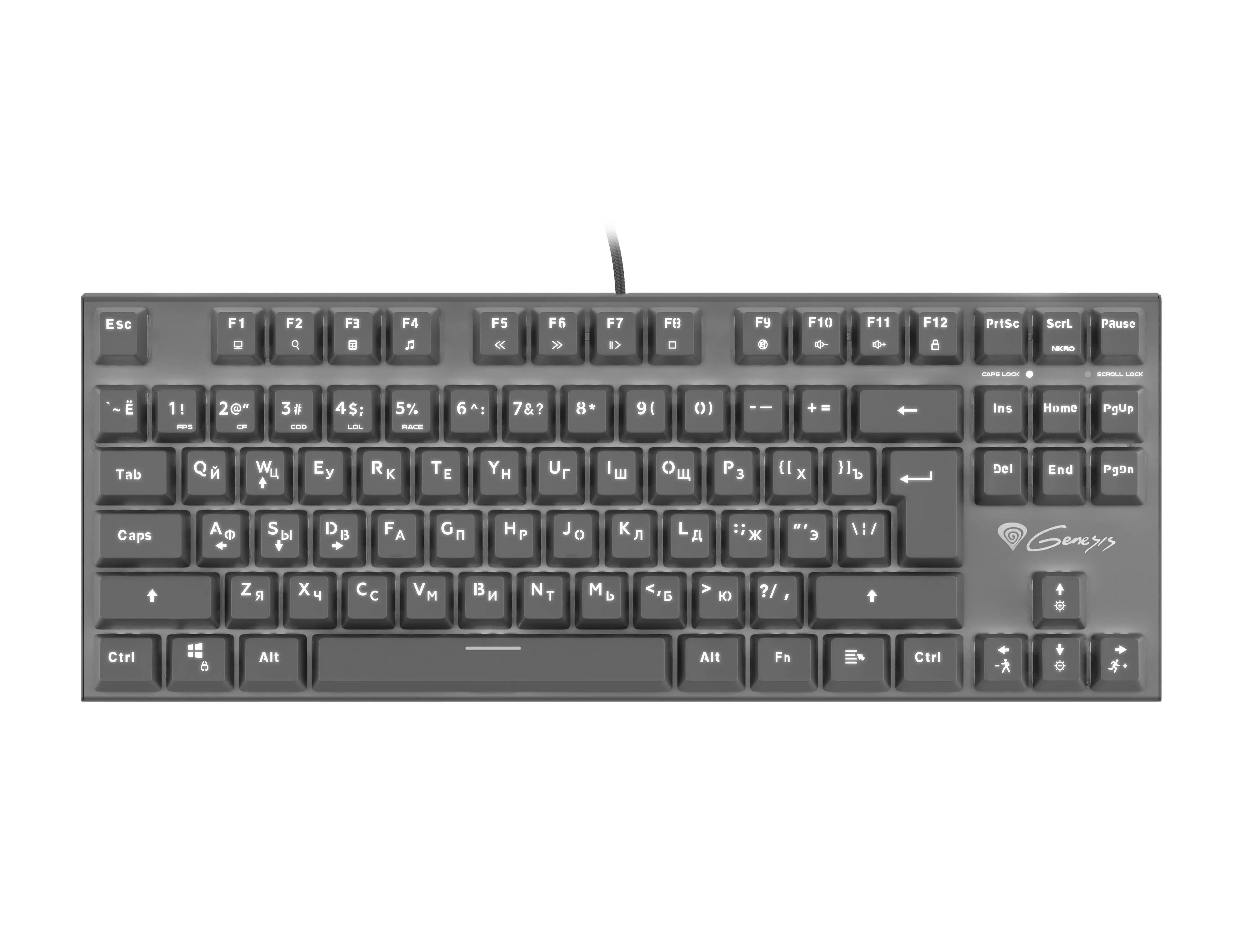 Klawiatura mechaniczna Genesis Thor 300 TKL CYR Outemu Red Czarny
