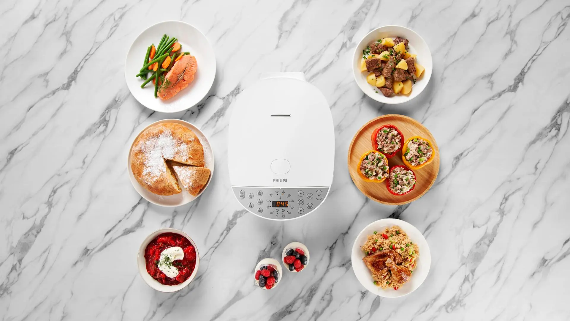 Multicooker Philips All-in-One Cooker HD4713/40 1067W 5l Tacka do gotowania na parze