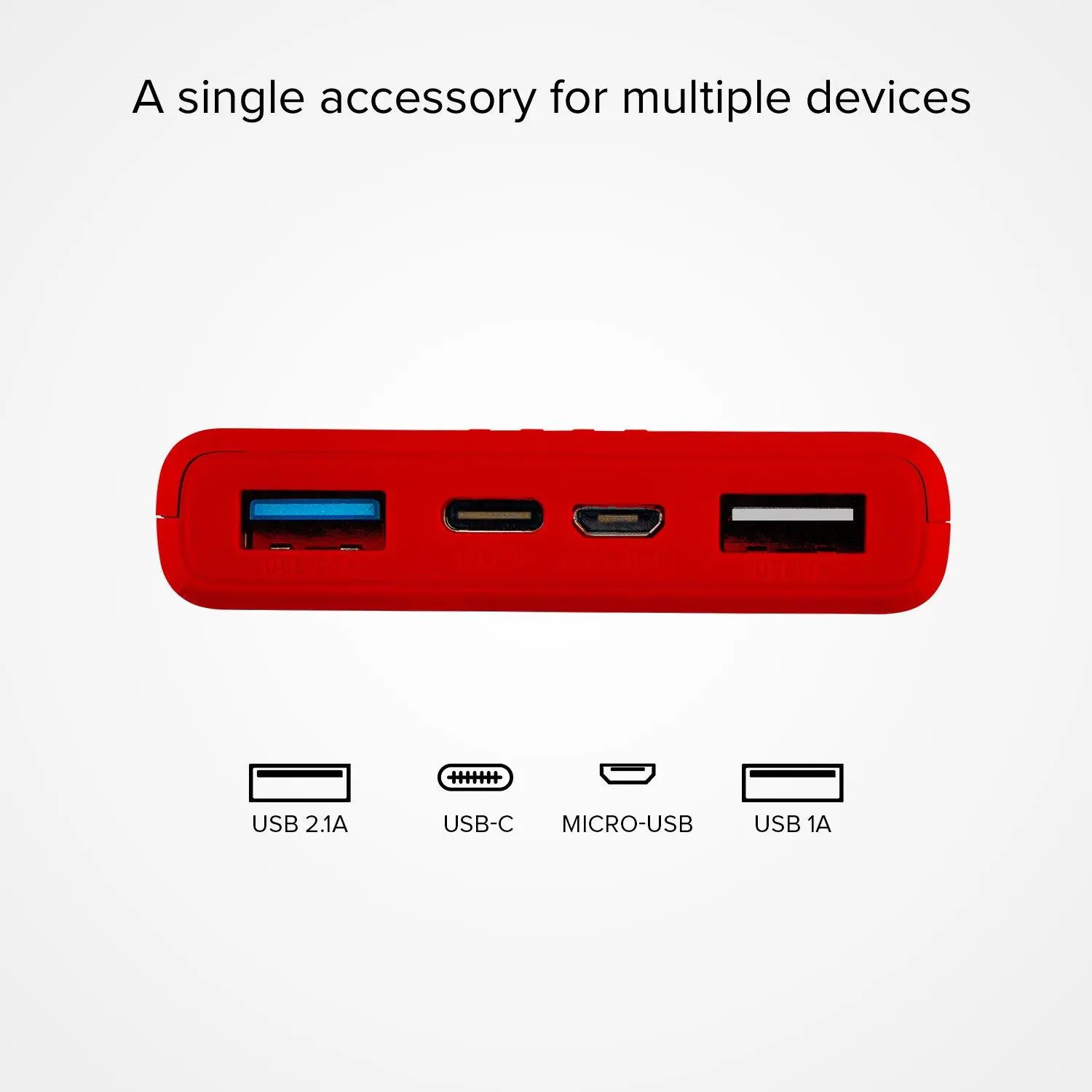 Powerbank SBS TTBB10000FASTR 10000mAh USB-C + micro USB 10W Czerwony