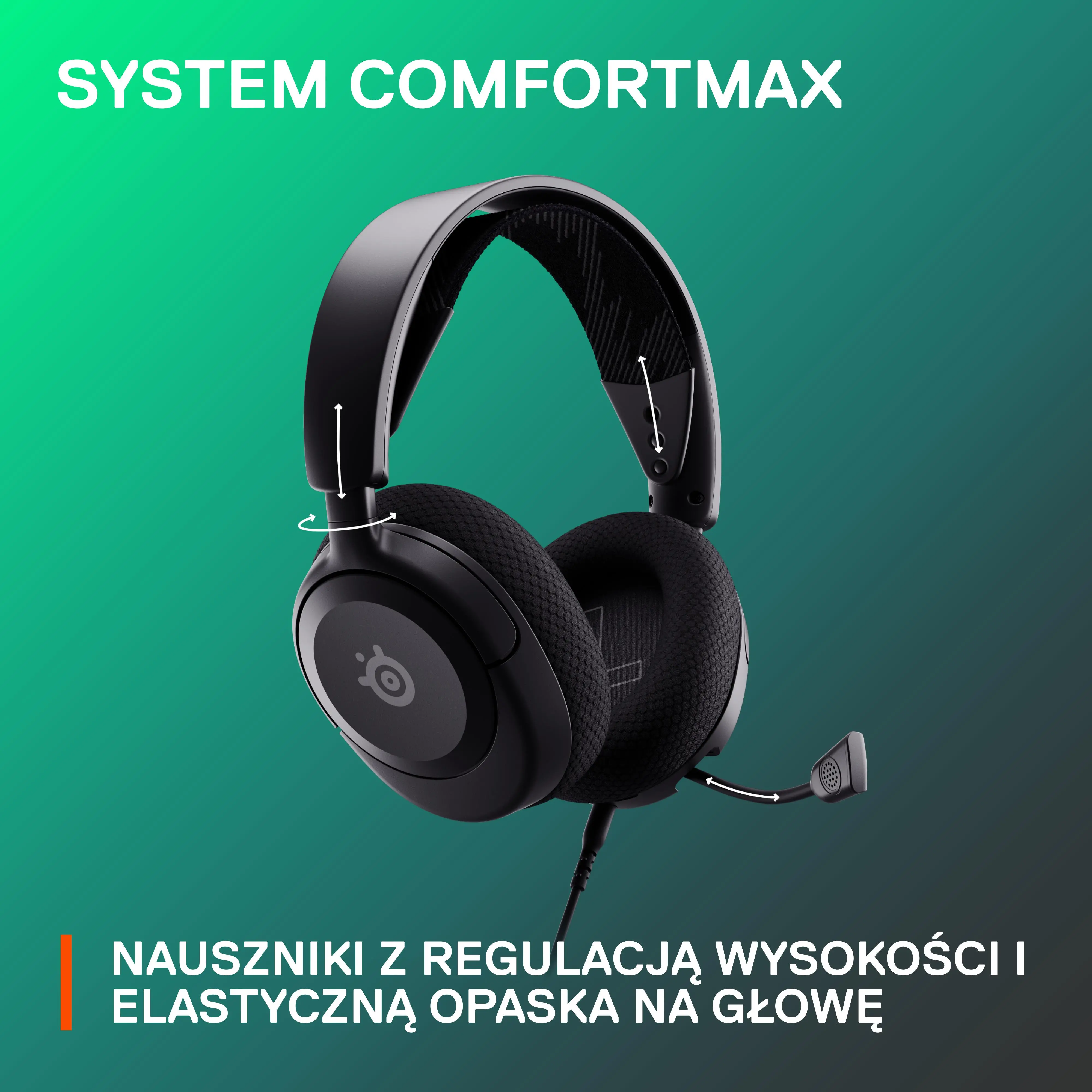Słuchawki przewodowe z mikrofonem SteelSeries Arctis Nova 1 Nauszne Czarny