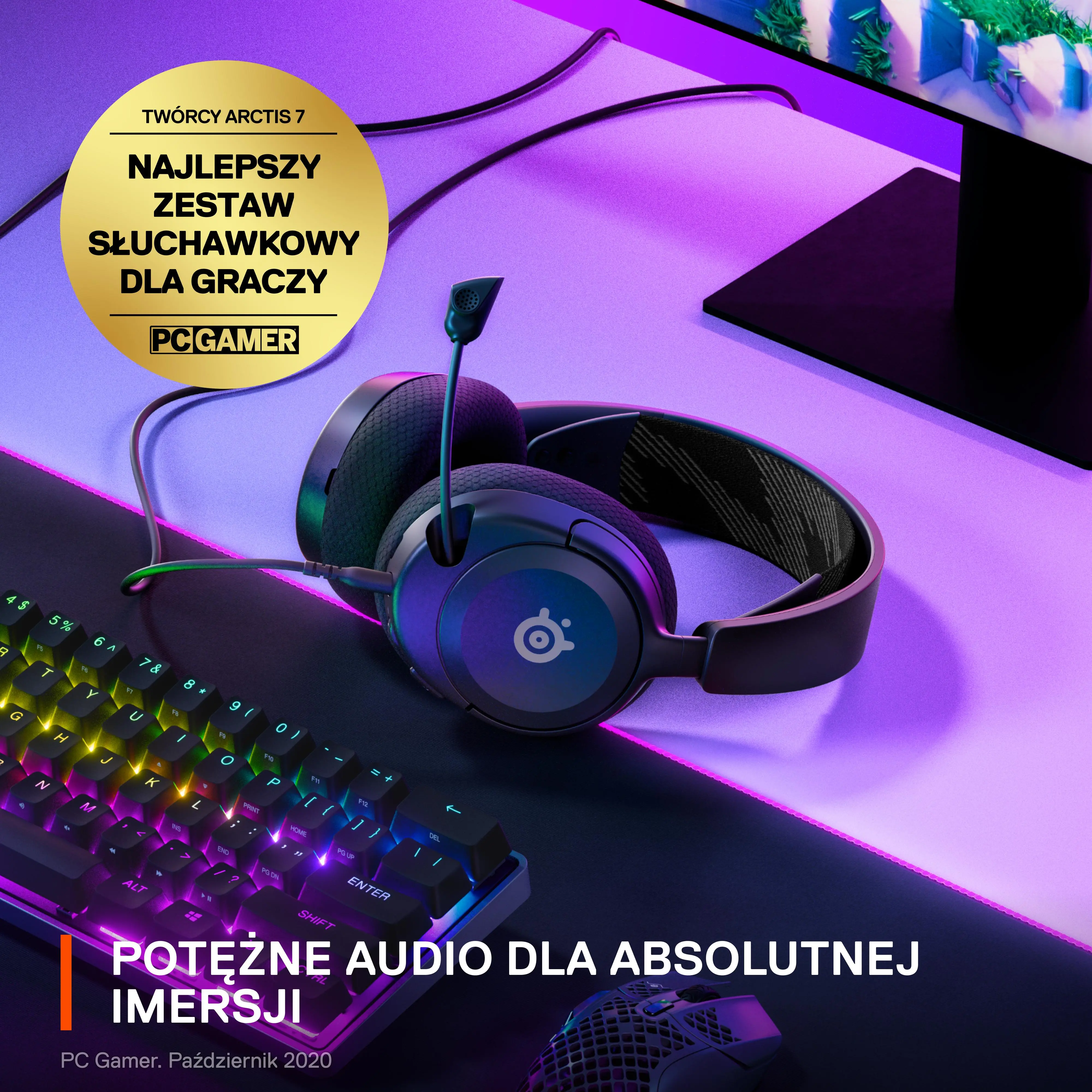 Słuchawki przewodowe z mikrofonem SteelSeries Arctis Nova 1 Nauszne Czarny