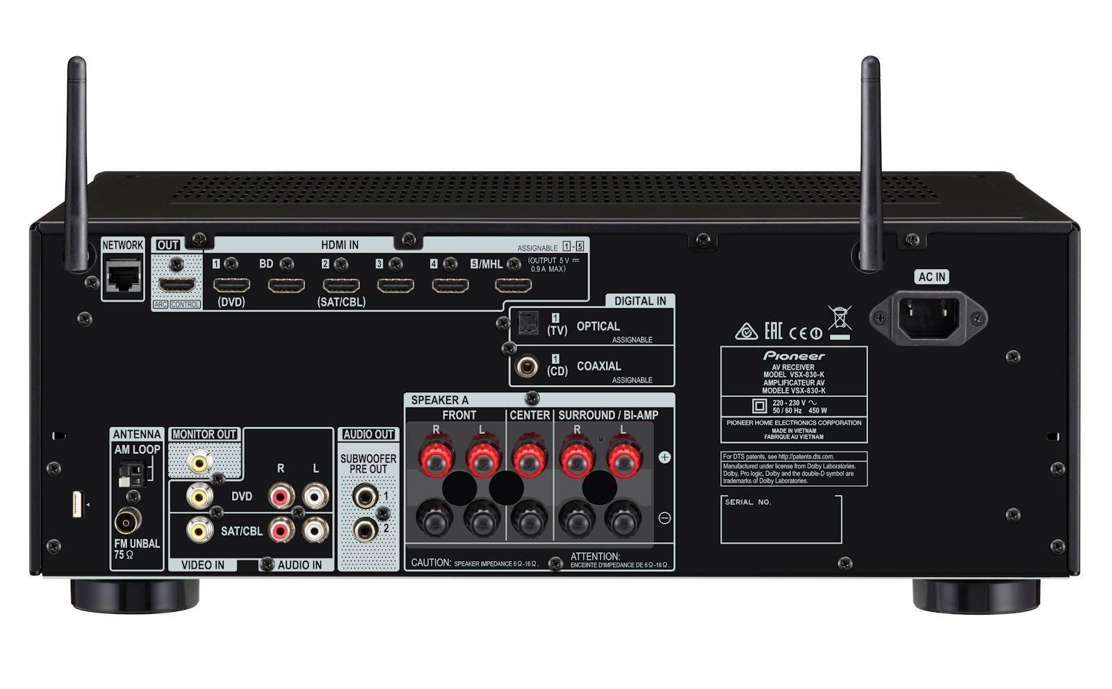 Zestaw kina Pioneer BDP-170K, VSX-830K, Taga Harmony TAV-606 v.3 (orzech)