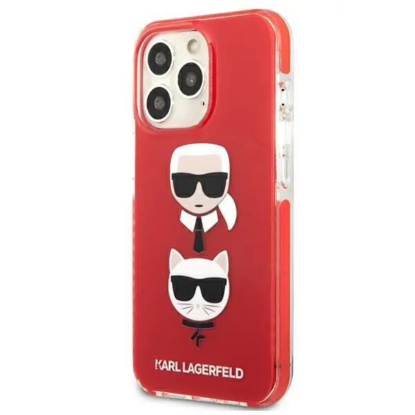 Etui Karl Lagerfeld Karl&Choupette Head KLHCP13LTPE2TR do iPhone 13 Pro / 13