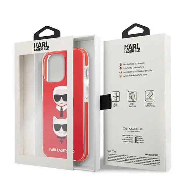 Etui Karl Lagerfeld Karl&Choupette Head KLHCP13LTPE2TR do iPhone 13 Pro / 13