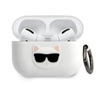 etui na słuchawki Karl Lagerfeld KLACAPSILCHWH Silicone Choupette AirPods Pro Cover (biały)