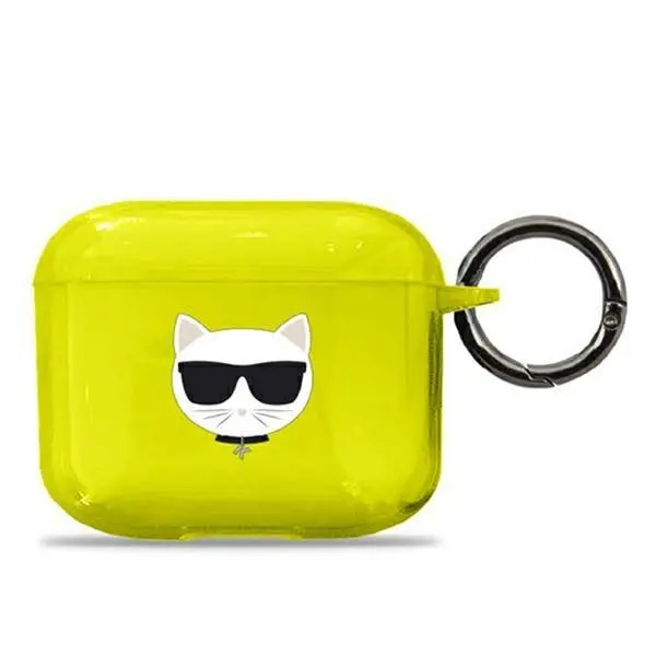 Etui na słuchawki Karl Lagerfeld KLA3UCHFY Choupette Head AirPods 3 Cover Żółty
