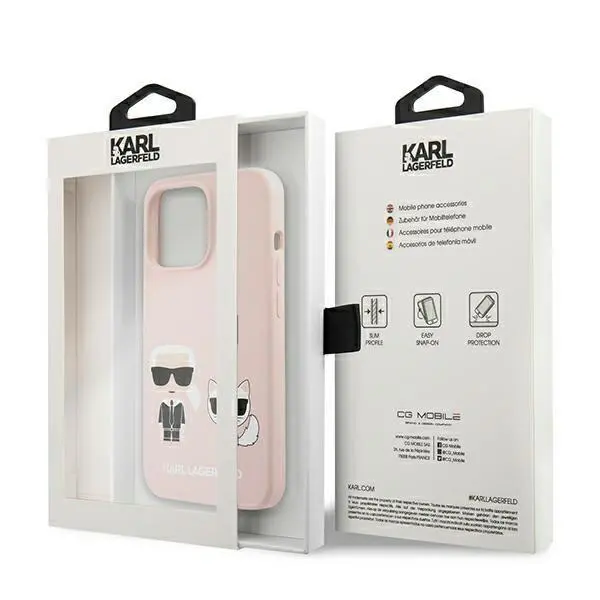 Etui Karl Lagerfeld Silicone Ikonik Karl & Choupette Magsafe KLHMP13XSSKCI do iPhone 13 Pro Max