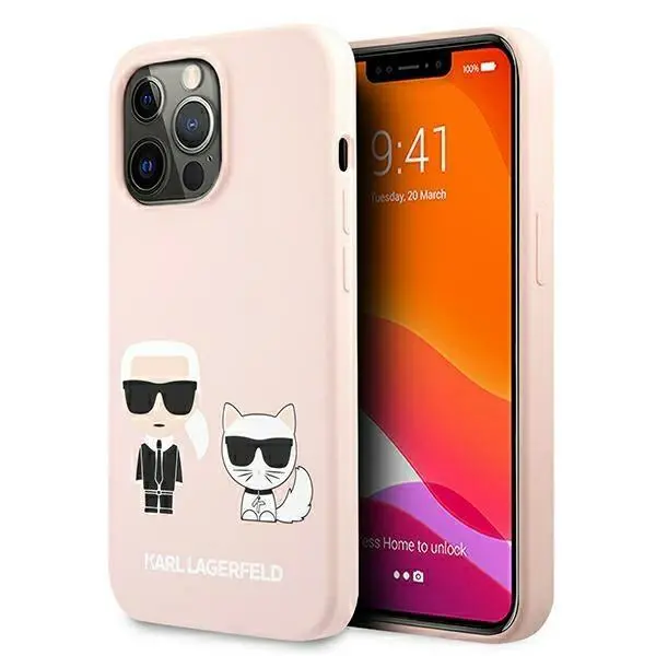 Etui Karl Lagerfeld Silicone Ikonik Karl & Choupette Magsafe KLHMP13XSSKCI do iPhone 13 Pro Max