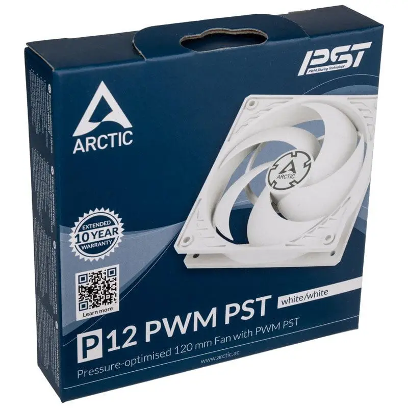 Wentylator Arctic P12 PWM PST 120mm Biały