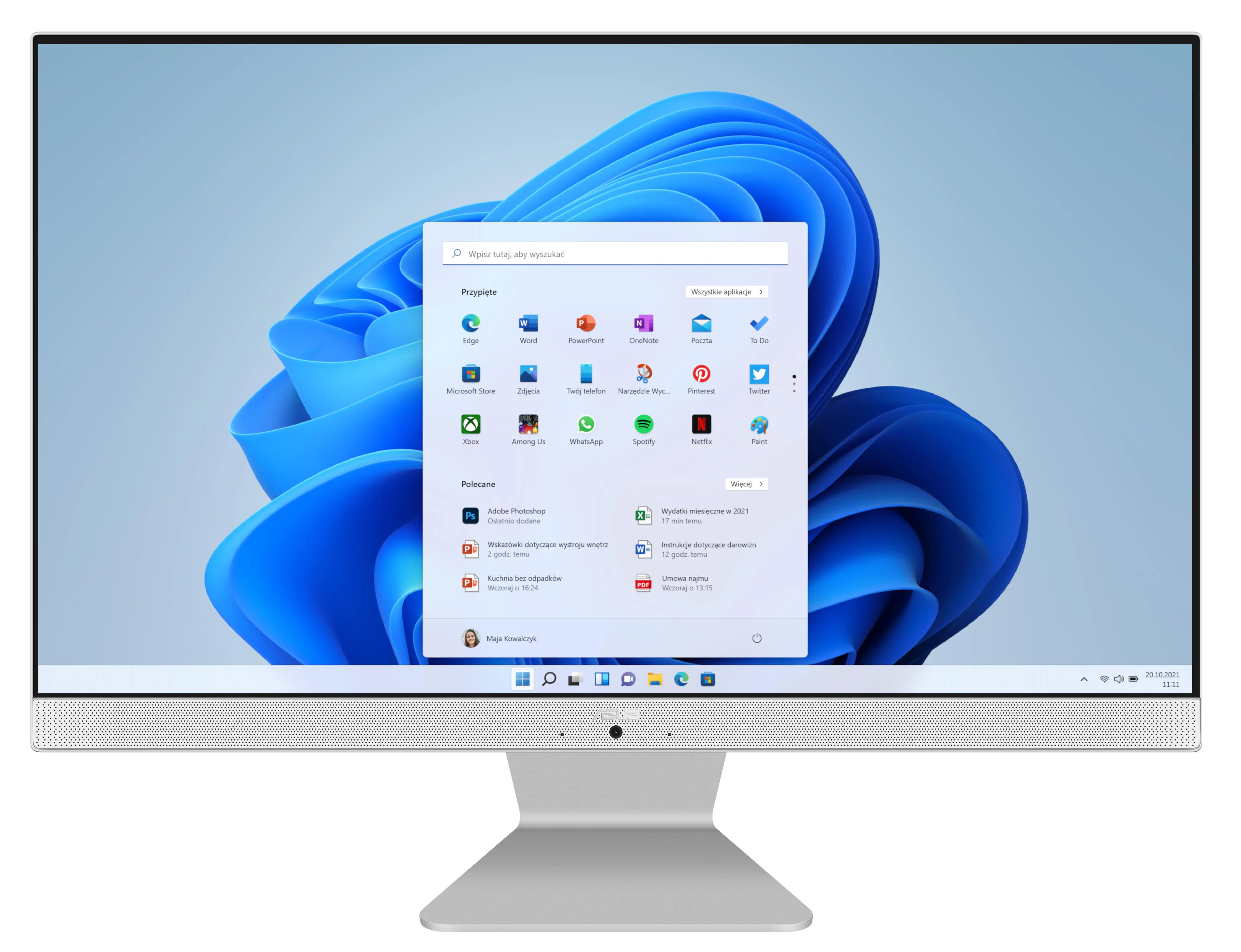 Komputer ASUS Vivo AiO V241EAK-WA152W  i3-1115G4  23,8" 8GB RAM  512GB Dysk SSD Win11 Biały