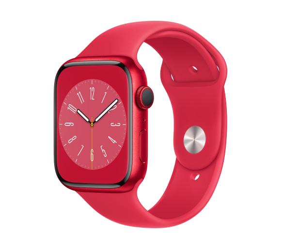 Smartwatch Apple Watch Series 8 GPS 45mm koperta z aluminium (PRODUCT)RED + pasek sportowy (PRODUCT)RED