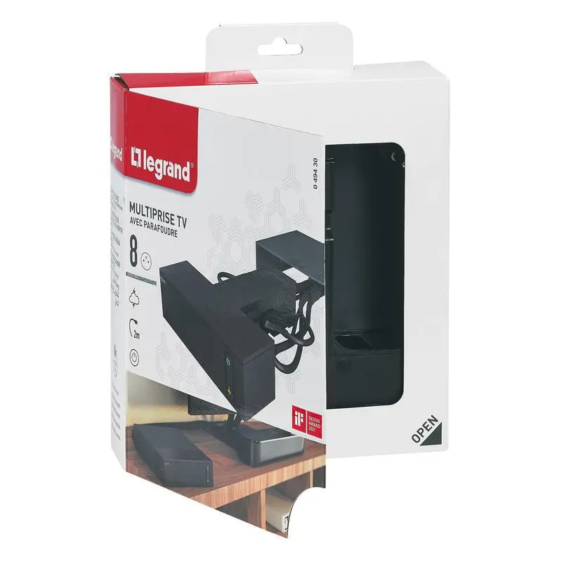 Przedłużacz Legrand 049430 8 gniazd 2m Czarny