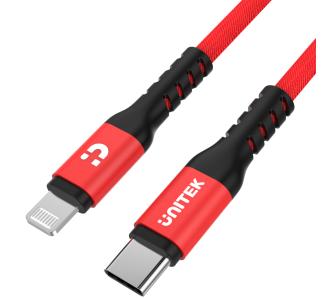 Kabel Unitek MFI Pro Lightning - USB-C  20W 1m (czerwony)