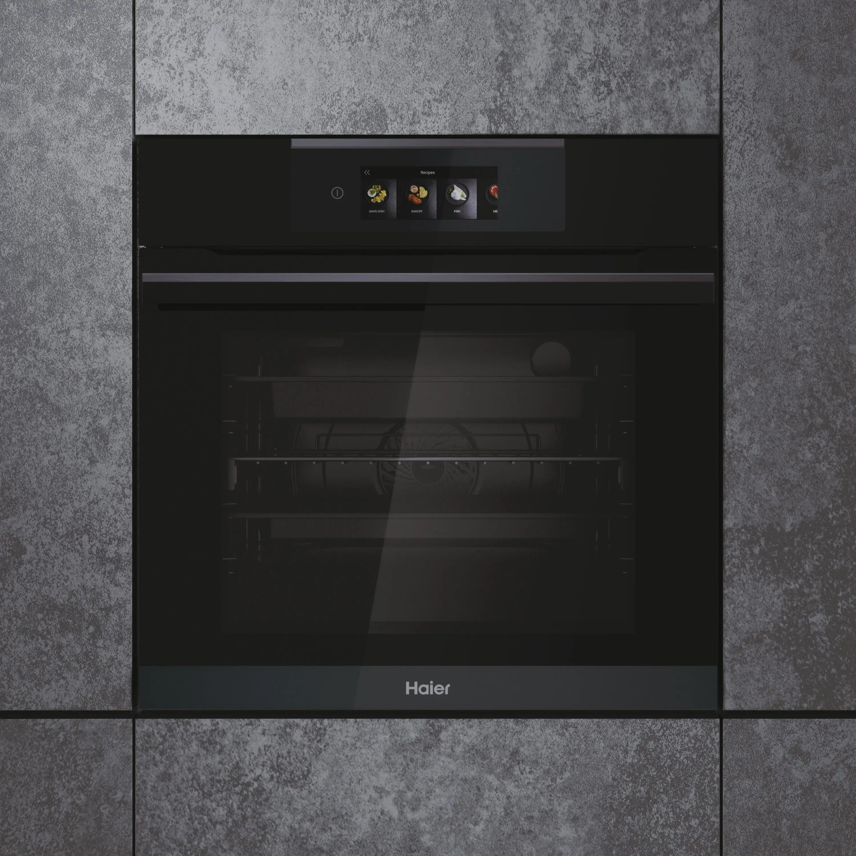 Piekarnik elektryczny Haier I-Touch 6 HWO60SM6T5BH Termoobieg Termosonda Zdalne sterowanie Czarny