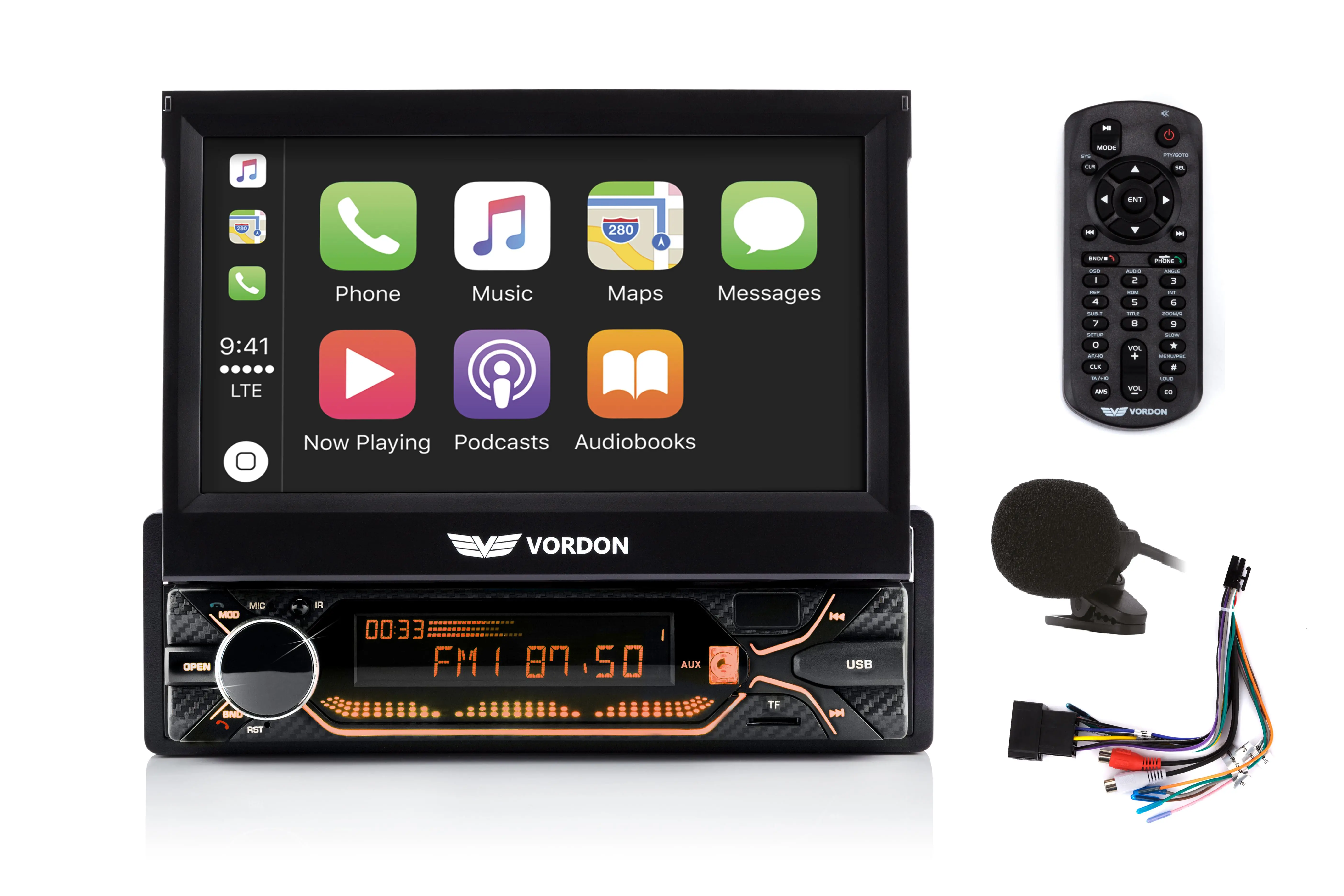 Radioodtwarzacz samochodowy Vordon HT-520 Vegas z USB/SD 7" 4x60W Bluetooth