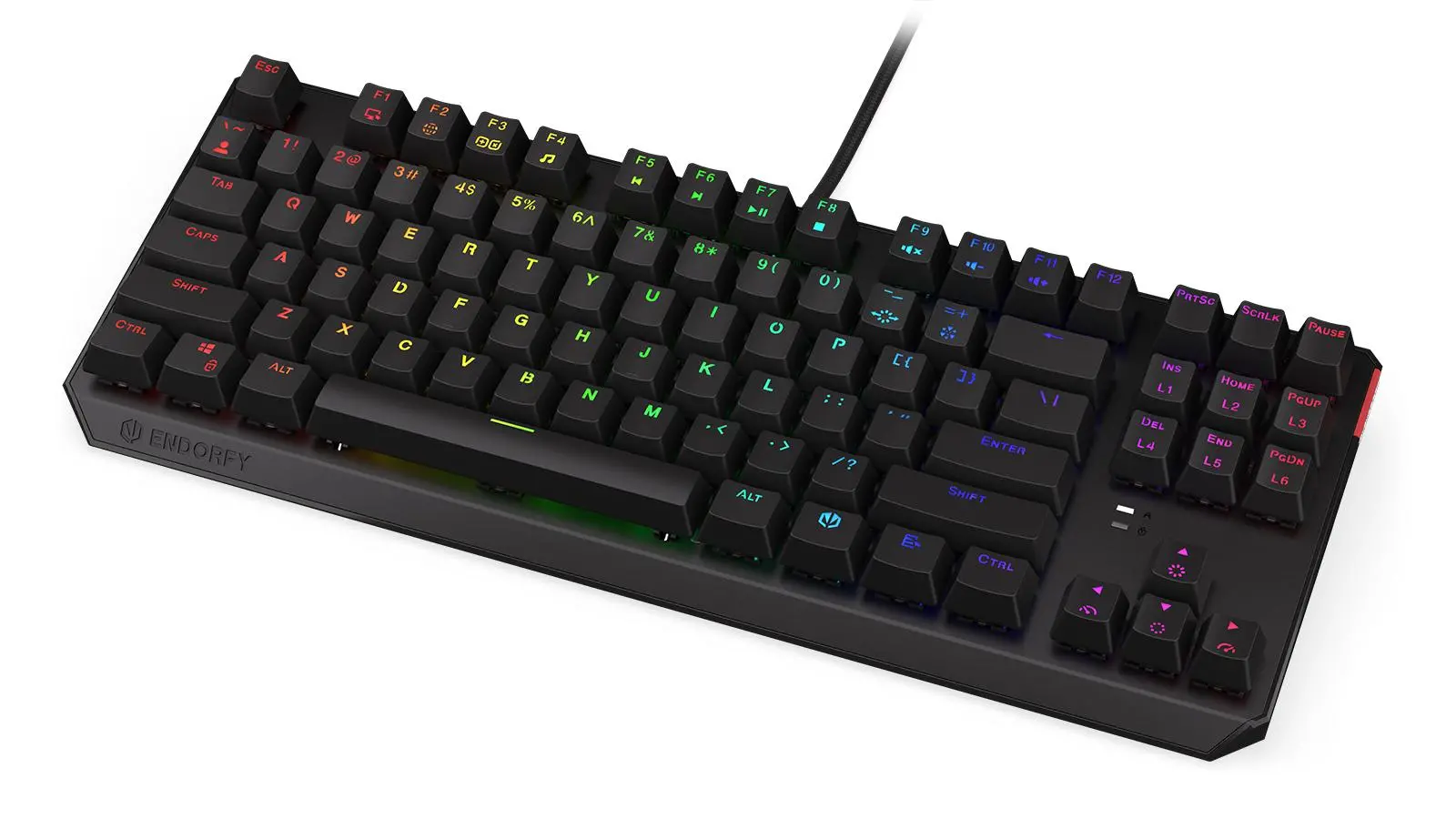 Klawiatura mechaniczna Endorfy Thock TKL Red Kailh Red RGB Czarny