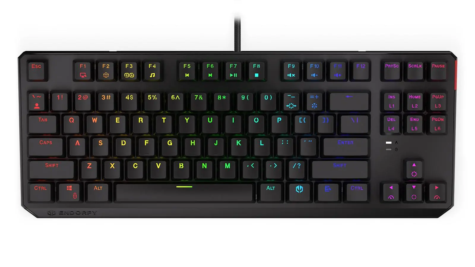 Klawiatura mechaniczna Endorfy Thock TKL Red Kailh Red RGB Czarny
