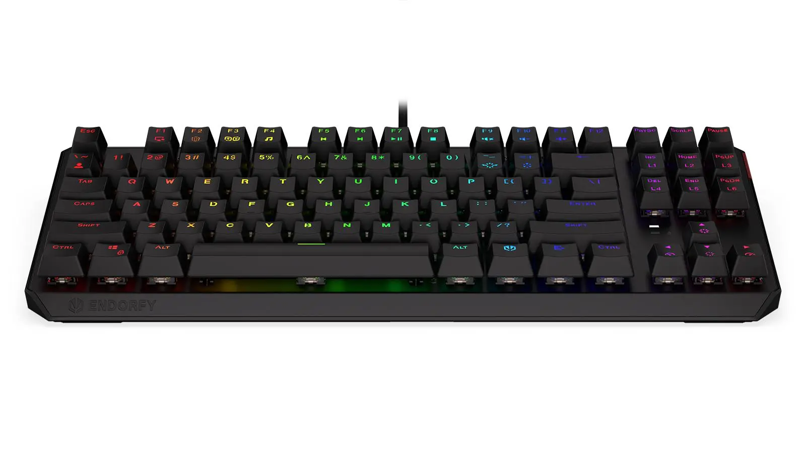Klawiatura mechaniczna Endorfy Thock TKL Red Kailh Red RGB Czarny