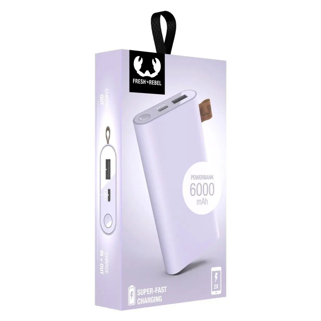 Powerbank Fresh 'n Rebel 6000mAh USB-C Dreamy lilac