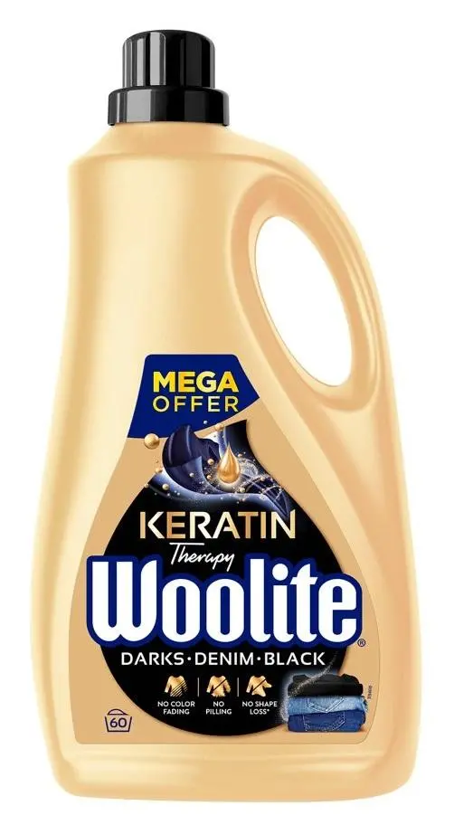 Płyn do prania Woolite Keratin Therapy czerń ciemne kolory jeans 3,6l