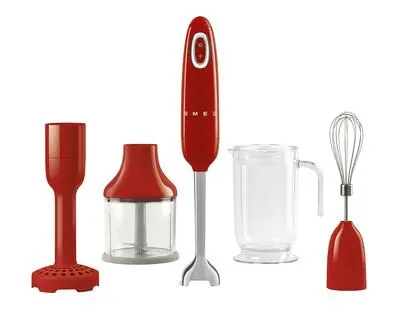 Blender Smeg HBF22RDEU 700W Rozdrabniacz Końcówka do puree Końcówka do ubijania