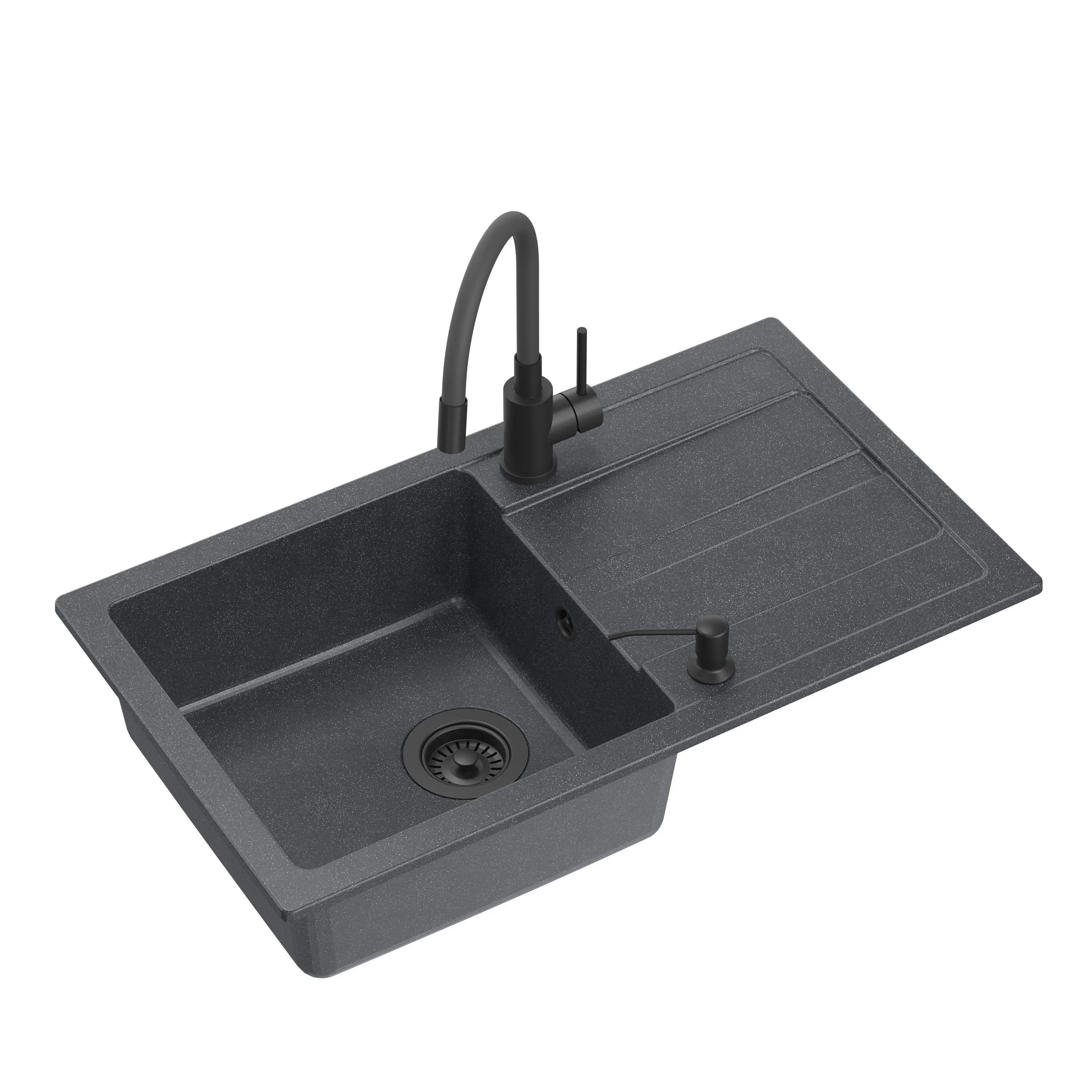 Zlewozmywak Quadron ZPM7744CZ_BLM Pronto Max Czarny + bateria Czarny