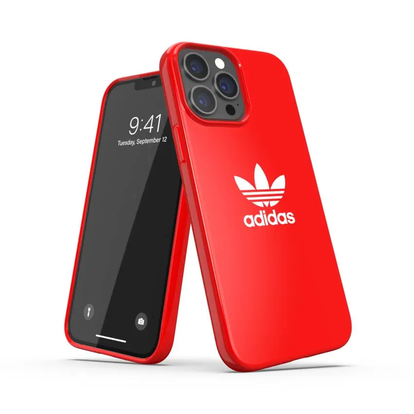 Etui Adidas Snap Case Trefoil błyszcące do iPhone 13 Pro Max Czerwony