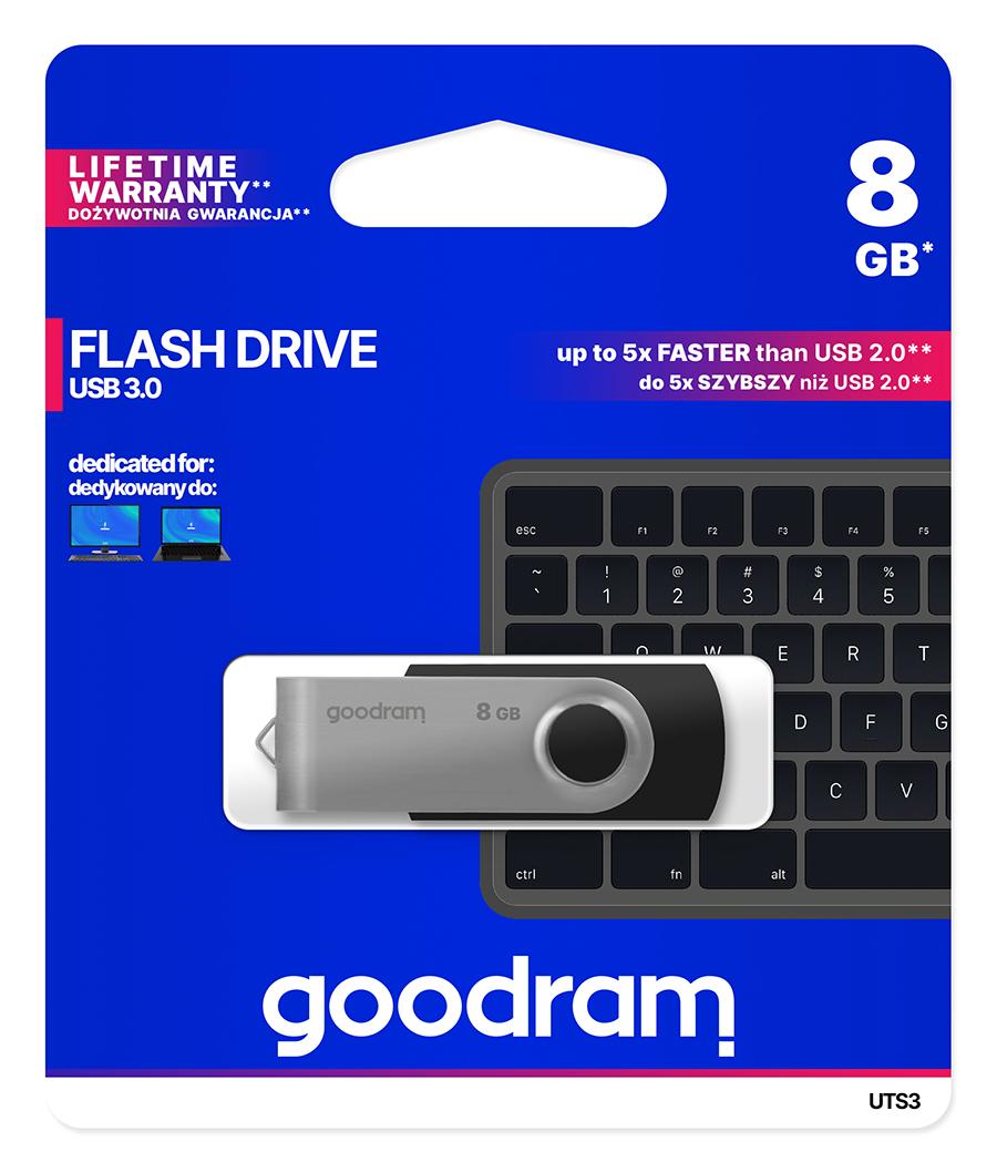 PenDrive GoodRam UTS3 8GB USB 3.0 (czarny)